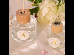 Frasco de vidro preto de óleo de fragrância de luxo Reed Diffuser 100ml