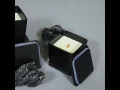 Vela perfumada de soja com pilar artesanal sabor coco e limão