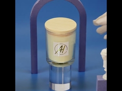 AROMA HOME Marca Própria Vela de Vidro Perfumada de Luxo Preto Branco