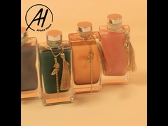 Marca própria 100ml do difusor de Reed da garrafa de vidro da fragrância com tampa do metal do ouro