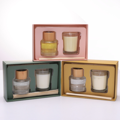 Vela de cera de soja perfumada de marca própria pequena conjunto de presente de fragrância para casa