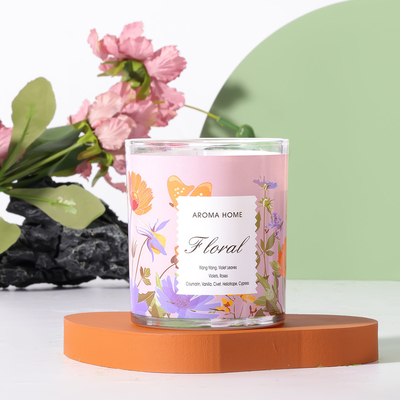Óculos de aromaterapia de marca própria vela de luxo com aroma de soja 220 g 8 x 9 cm