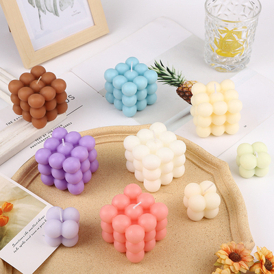 AROMA HOME Cube Ball Shape Macarons Cor Perfumadas Velas Esculpidas Para Casamento