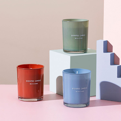 A caixa de presente aromática do melhor vendedor da CASA do AROMA ajustou o grupo Scented natural de vidro personalizado da vela do frasco 100%