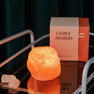 Crystal Stone Ornaments Rock Lamp ajustou o castiçal de 4 Tealight