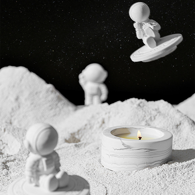 Emplastre o astronauta Velas Healing Crystal Aromatherapy Scented Candle do espaço