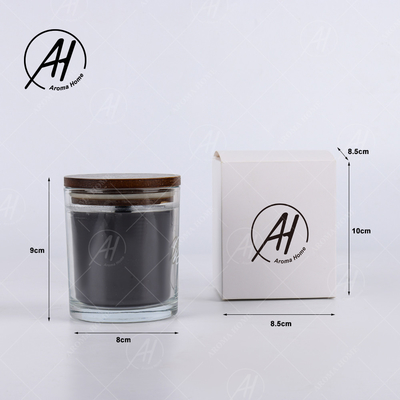 Velas Scented originais dos perfumes pretos do chocolate com tampa e caixa de presente