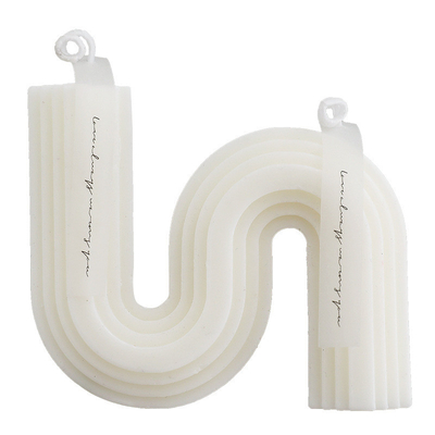 Da cera branca luxuosa da soja do rosa da aromaterapia da CASA do AROMA a vela Scented S deu forma