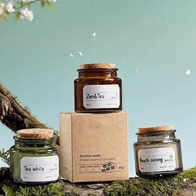 A cópia Scented do presente da vela do corpo da cera da soja da aromaterapia personaliza a embalagem do artigo