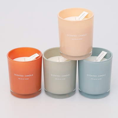 Vela Scented imprimindo de vidro feita sob encomenda da cera da soja do OEM da casa do aroma