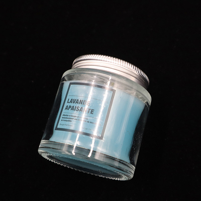 alfazema de vidro azul caseiro de 12 velas do frasco do doce da onça Scented para o banheiro do quarto