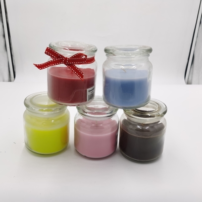 O aroma colorido dos doces Scented velas que a soja baseou as velas 12oz