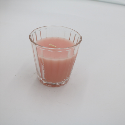 Vela Scented do frasco de vidro cor-de-rosa natural do ODM 4oz para a fragrância da casa