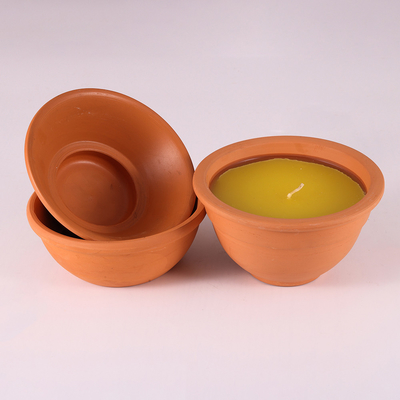 7Oz interno Clay Pot Citronella Garden Candles para mosquitos