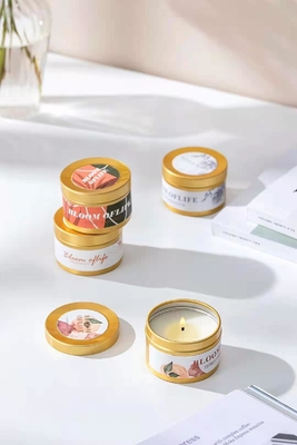 O aroma Scented Woodwick Tin Can Candle Gold Black para o curso