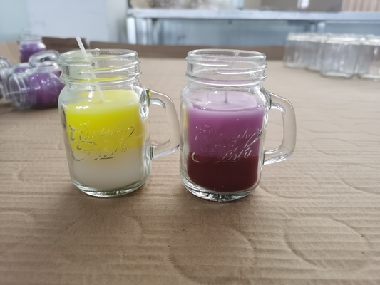 Cera Mason Jar Custom Scented Candle bonito da soja da casa do aroma com punho