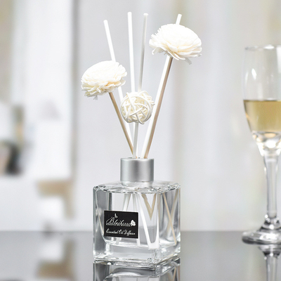 Aroma pequeno de vidro Reed Diffuser And Oil 50ml da garrafa DPMA