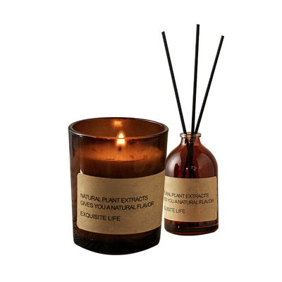 O vidro da marca própria Scented velas e grupo de Reed Diffuser Home Fragrance Gift