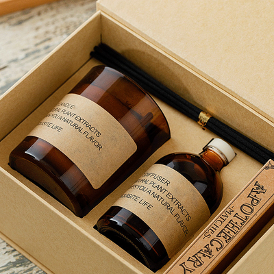 O vidro da marca própria Scented velas e grupo de Reed Diffuser Home Fragrance Gift