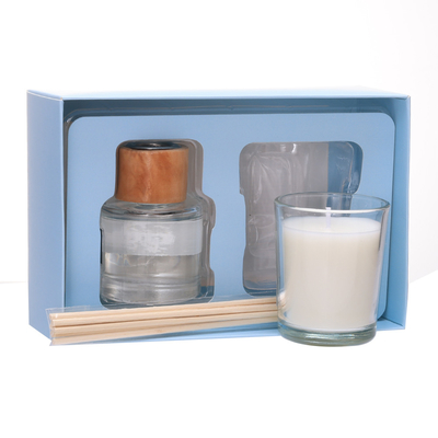 Vela de cera de soja perfumada de marca própria pequena conjunto de presente de fragrância para casa
