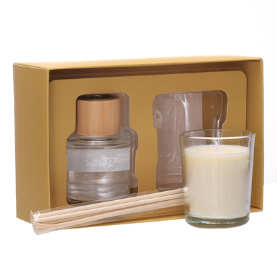 Vela de cera de soja perfumada de marca própria pequena conjunto de presente de fragrância para casa
