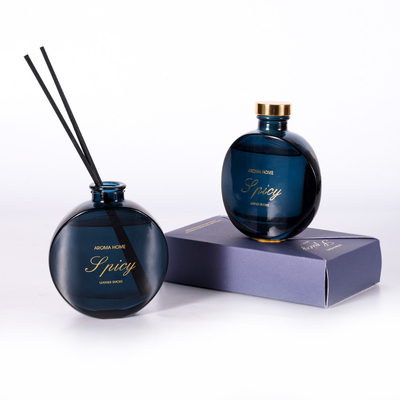 Difusor de garrafa de vidro vintage decoração elegante 100 ml com palitos caixa de presente