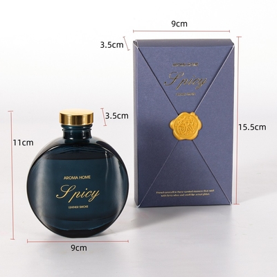 Difusor de garrafa de vidro vintage decoração elegante 100 ml com palitos caixa de presente