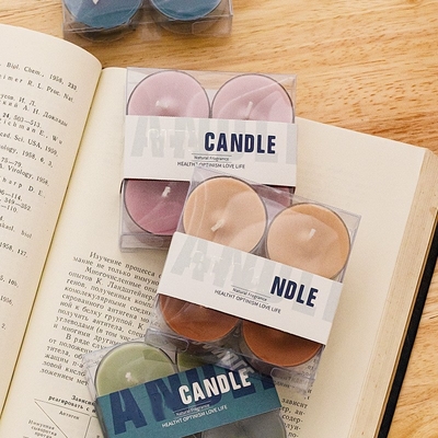 3hrs Shopping Gift Box Aromaterapia Soy Wax Colors Tea Light Candle Handmade 4pcs