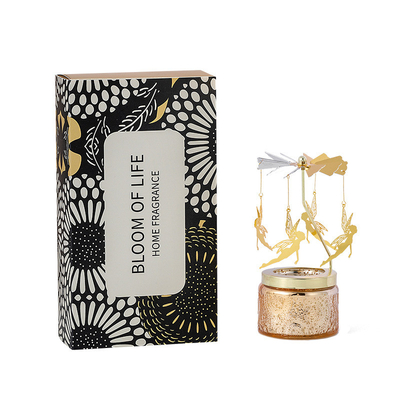 Ins Decor Relief Céu Estrelado Carrossel Redondo Cera de Soja Óleo Essencial Velas Perfumadas