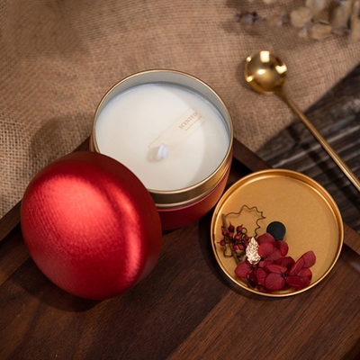 Brindes de casamento feitos à mão com perfume de lata de flor seca vela perfumada