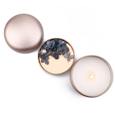 Brindes de casamento feitos à mão com perfume de lata de flor seca vela perfumada