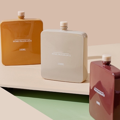 Frasco de vidro de vidro difusor de óleo difusor de aroma difusor de ar fresco em bastão de perfume 100 ml para escritório doméstico