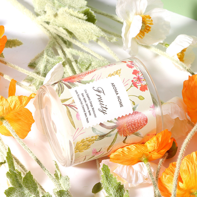 Óculos de aromaterapia de marca própria vela de luxo com aroma de soja 220 g 8 x 9 cm