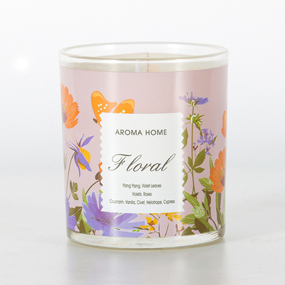 Óculos de aromaterapia de marca própria vela de luxo com aroma de soja 220 g 8 x 9 cm