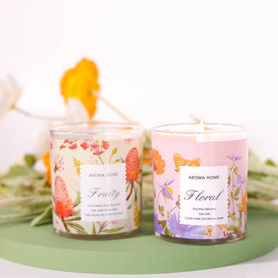 Óculos de aromaterapia de marca própria vela de luxo com aroma de soja 220 g 8 x 9 cm