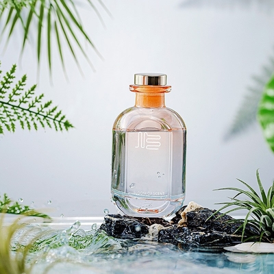 Garrafa de vidro personalizada óleo essencial bastão de aromaterapia transparente difusor doméstico de palheta