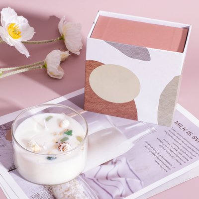 O vidro luxuoso da marca própria Scented o frasco da vela da aromaterapia da vela para a casa
