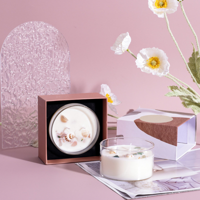 O vidro luxuoso da marca própria Scented o frasco da vela da aromaterapia da vela para a casa