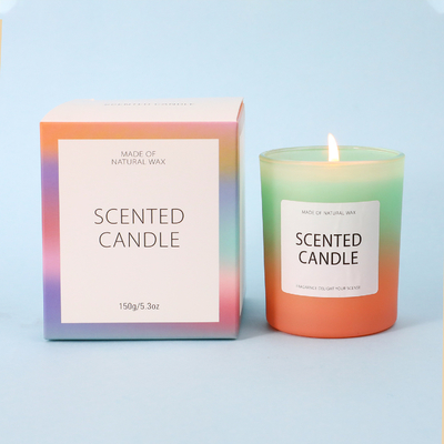 O armazém 5oz de China EUA CA da CASA do AROMA geou vela Scented do frasco de vidro do inclinação com a caixa de presente