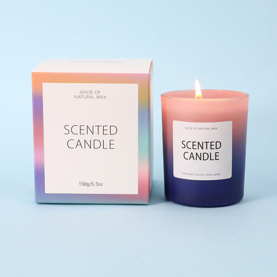 O armazém 5oz de China EUA CA da CASA do AROMA geou vela Scented do frasco de vidro do inclinação com a caixa de presente