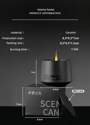 A casa que feita sob encomenda por atacado da CASA do AROMA o feltro de lubrificação de madeira preto decorativo geou a tampa cerâmica criativa do metal Scented velas