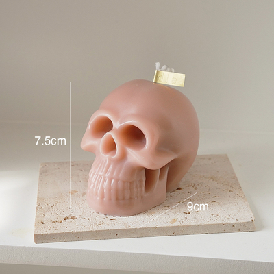 No preto conservado em estoque Skulled Scented branco Nude do rosa de Dia das Bruxas do Natal das vendas diretas da fábrica dê forma a velas para o presente de Dia das Bruxas