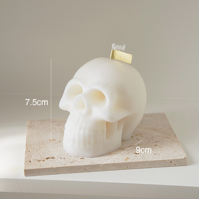 No preto conservado em estoque Skulled Scented branco Nude do rosa de Dia das Bruxas do Natal das vendas diretas da fábrica dê forma a velas para o presente de Dia das Bruxas