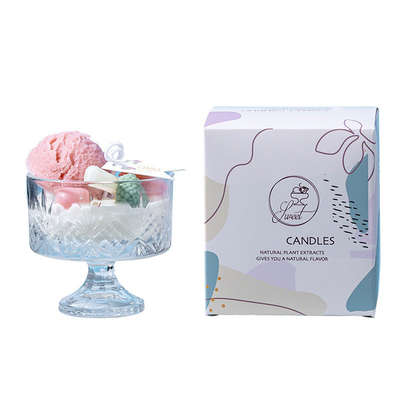 A CASA do AROMA vende por atacado a vela Scented original do gelado para presentes de vidro feitos a mão do Natal das velas da cera da soja da decoração da casa