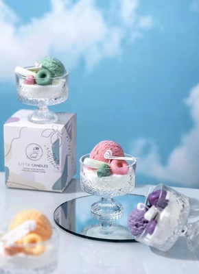 A CASA do AROMA vende por atacado a vela Scented original do gelado para presentes de vidro feitos a mão do Natal das velas da cera da soja da decoração da casa