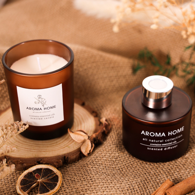 Grupo luxuoso de Brown Reed Diffuser Scented Candles Gift do frasco de vidro da fragrância do óleo da Quente-venda da CASA do AROMA