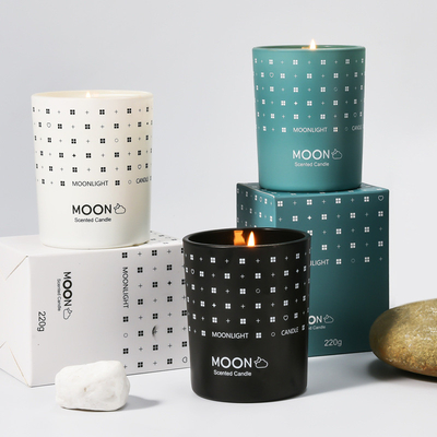A cera orgânica da soja da aromaterapia Scented a marca própria das velas do frasco duradouro