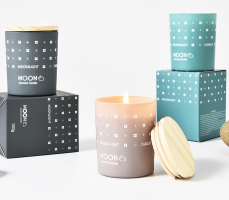 A cera orgânica da soja da aromaterapia Scented a marca própria das velas do frasco duradouro