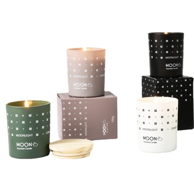 A cera orgânica da soja da aromaterapia Scented a marca própria das velas do frasco duradouro