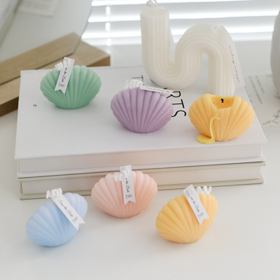 Os ornamento Shell Aromatherapy Soy Wax Creative do cubo do OEM do INS da CASA do AROMA Scented velas para a decoração da casa do presente de aniversário